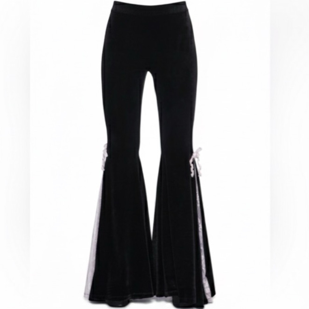 Dolls-kills velvet and lace flare pants